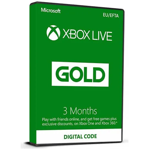 Xbox Live 3 Month GOLD EU Time Card Cd Key